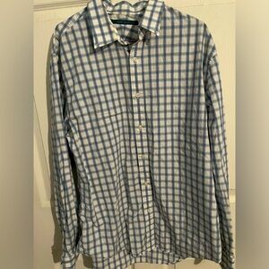 2/$10 🎉 Perry Ellis blue window pane shirt